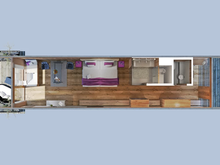 Room layout | Mariza SkyLoft | 50 m2 | 2 people | 5* DasPosthotel